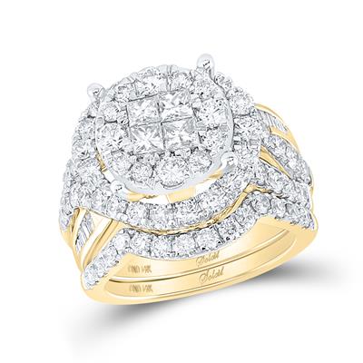 14kt Gold Diamond Bridal Set 3 Cttw