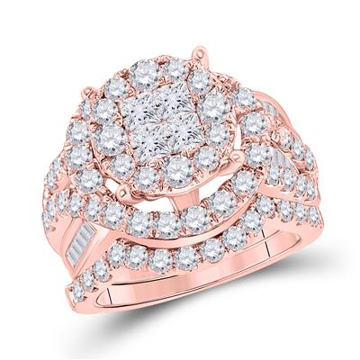 14kt Gold Diamond Bridal Set 3 Cttw
