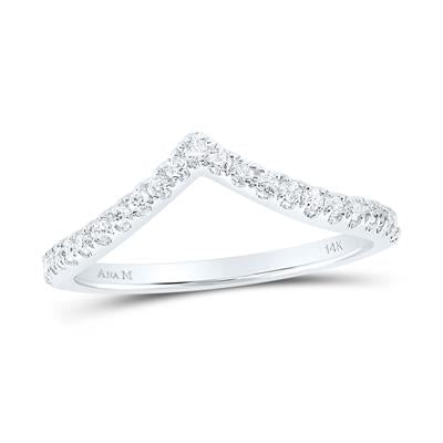 10kt Gold Womens Diamond Stackable Band  1/5 Cttw