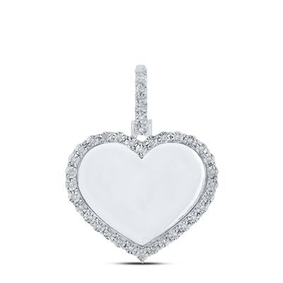 10kt Gold Diamond Memory Heart Pendant 1/10 Cttw