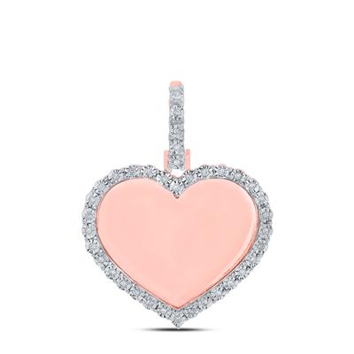 10kt Gold Diamond Memory Heart Pendant 1/10 Cttw